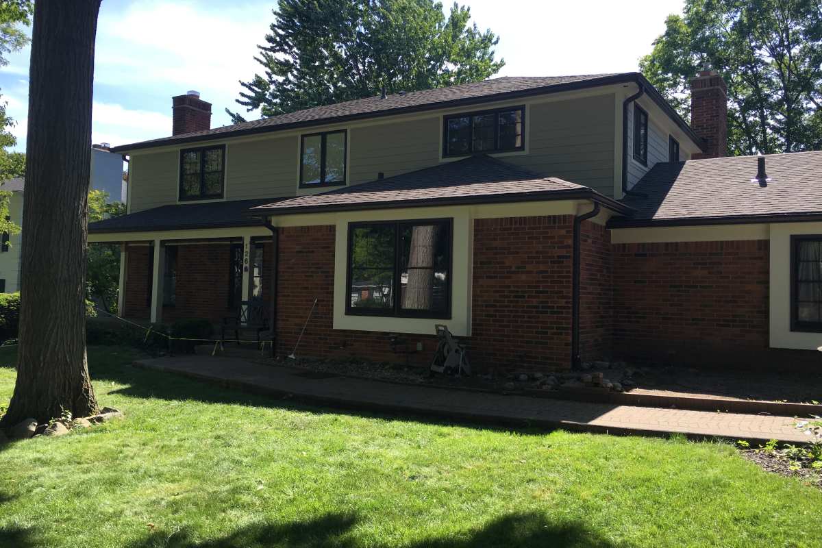 Residential seamless gutters installed by Michigan Exterior Pros.