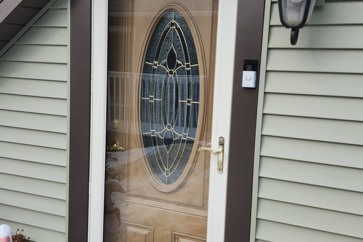 Beautiful entry door installed by Michigan Exterior Pros.